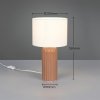 Lampka nocna stołowa ceramiczna podstawa tkaninowy abażur brązowa minimalistyczna klasyczna BLAIR R51811972 Rl